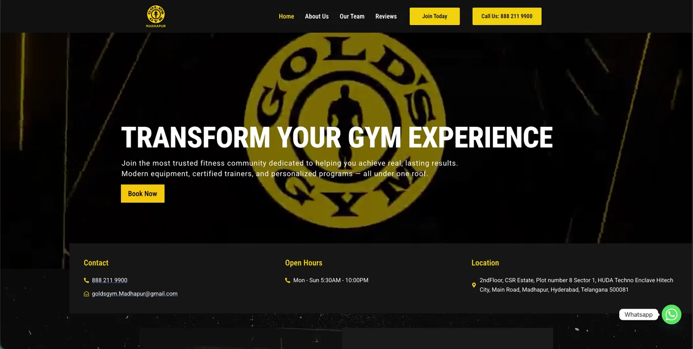 Gold's Gym Madhapur — Franchise Gym