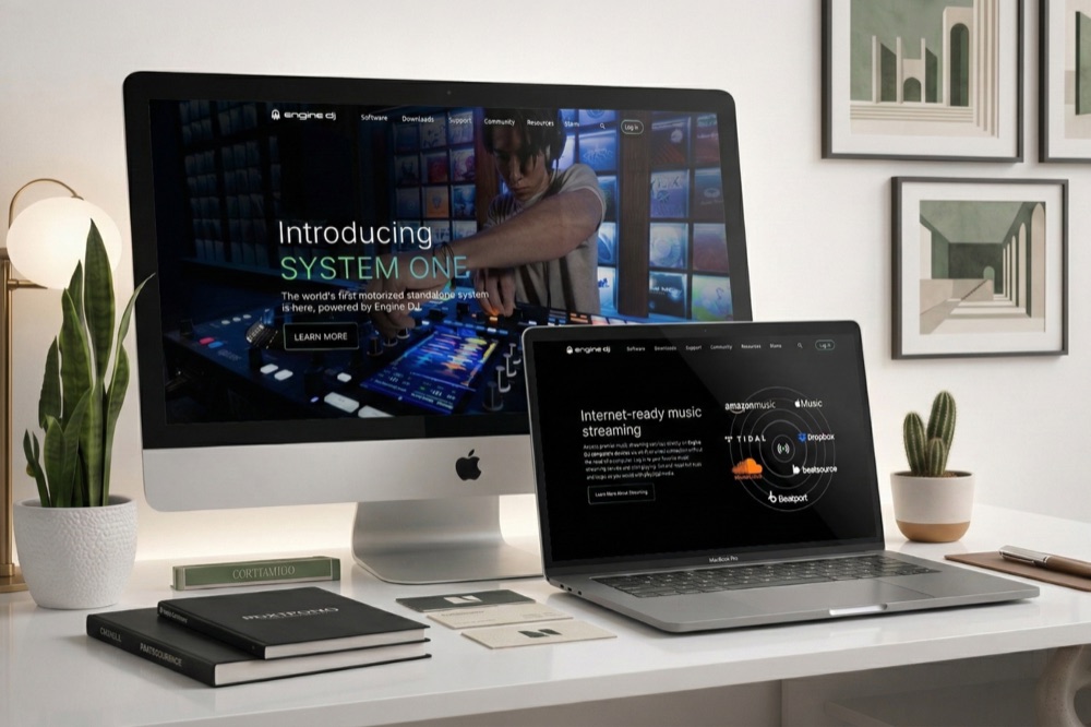 Screenshot of Engine DJ — Product Landing Page