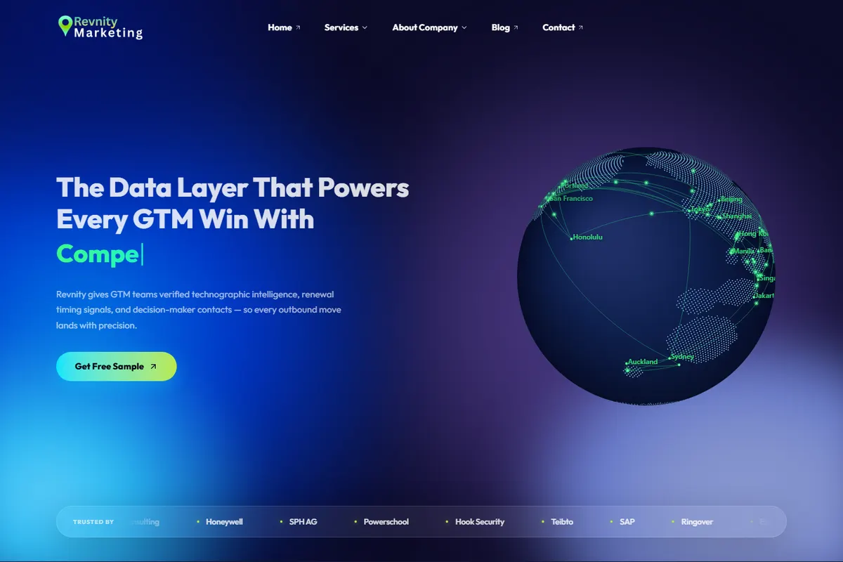 Screenshot of Revnity Marketing — Business & Data Intelligence