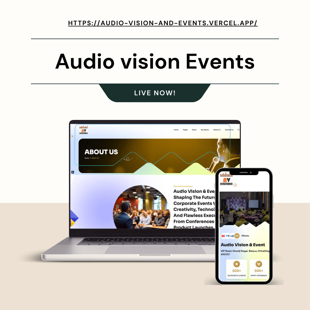 Audio Vision and Events Website